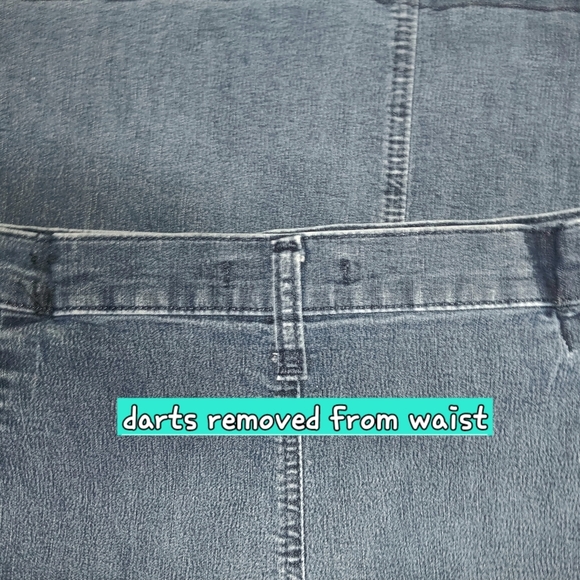 Lee Rider Denim Skirt Straight High Waist Women 16M Modified 35x28 Mid Wash Blue - Picture 7 of 12